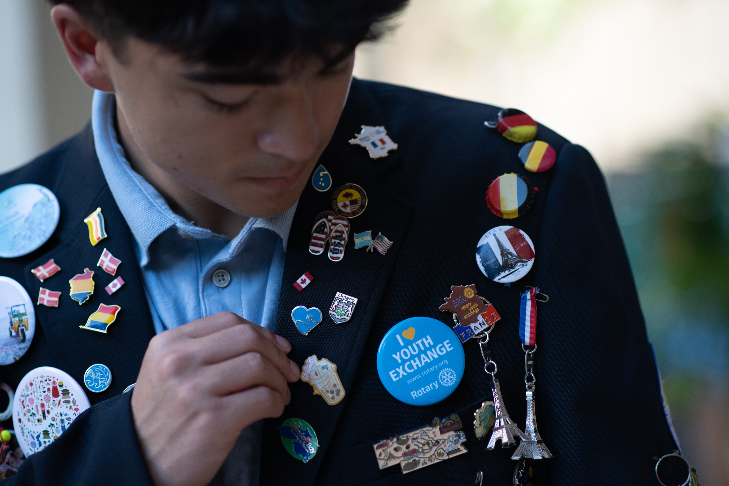 Exchange students sharing cultures